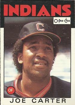 1986 O-Pee-Chee Baseball Cards 377     Joe Carter